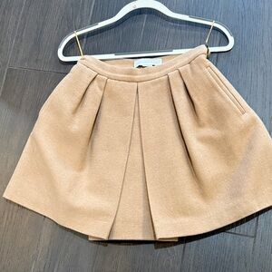 Stella McCartney Tan Pleated Mini Skirt